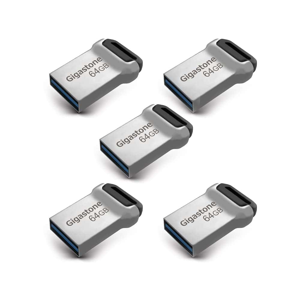 Memoria USB GIGASTONE Z90 de 64GB en Paquete de 5, USB 3.2