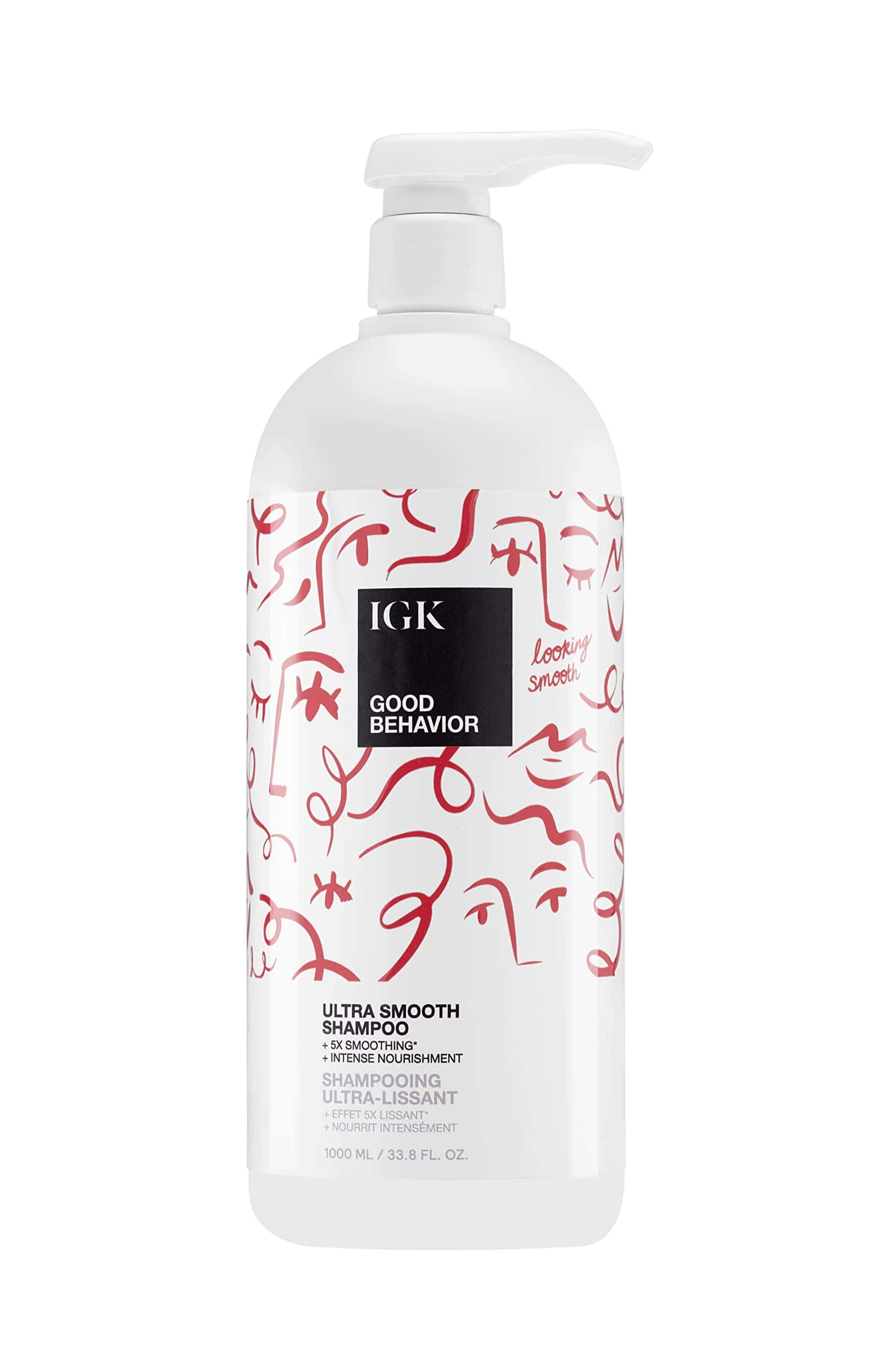 Champú IGK GOOD BEHAVIOR Ultra Smooth de Litro | Control de