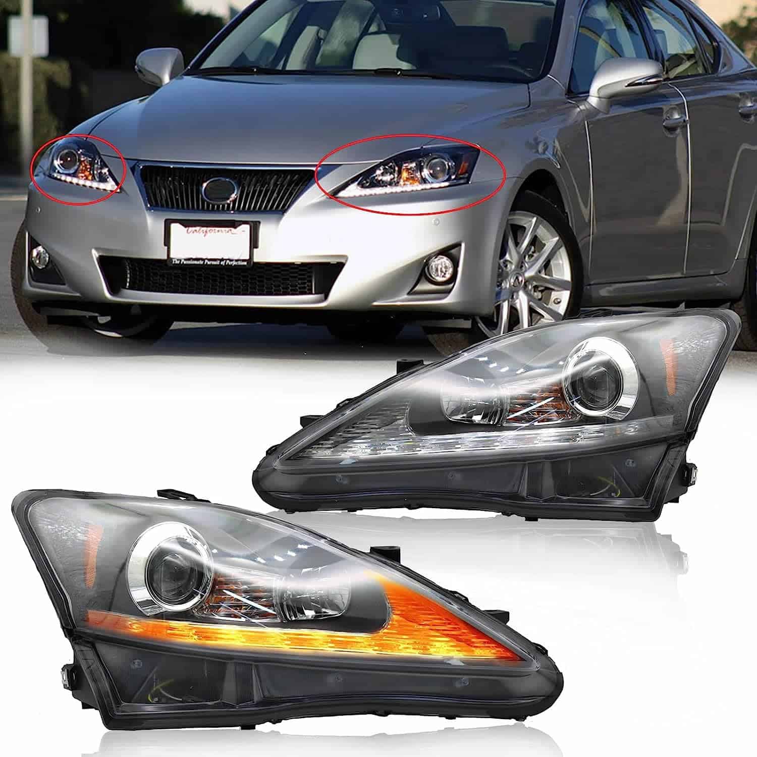 ENSAMBLAJE DE FAROS LEAVAN para Lexus IS250 IS350