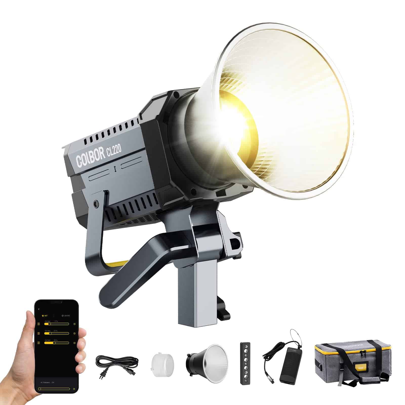 Video Light, COLBOR CL220 220W Luz Continua 2700-6500K