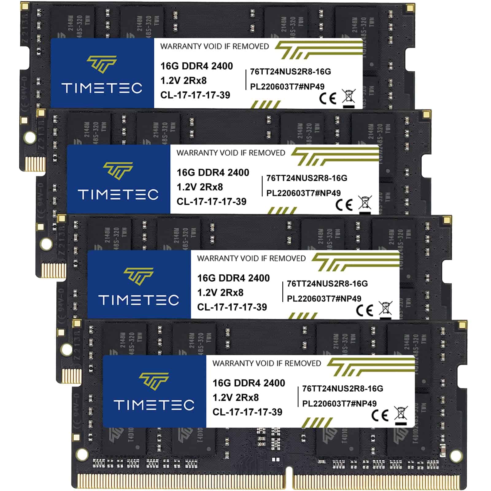 Memoria RAM Timetec PC-19200 4x16GB DDR4 2400MHz para PC