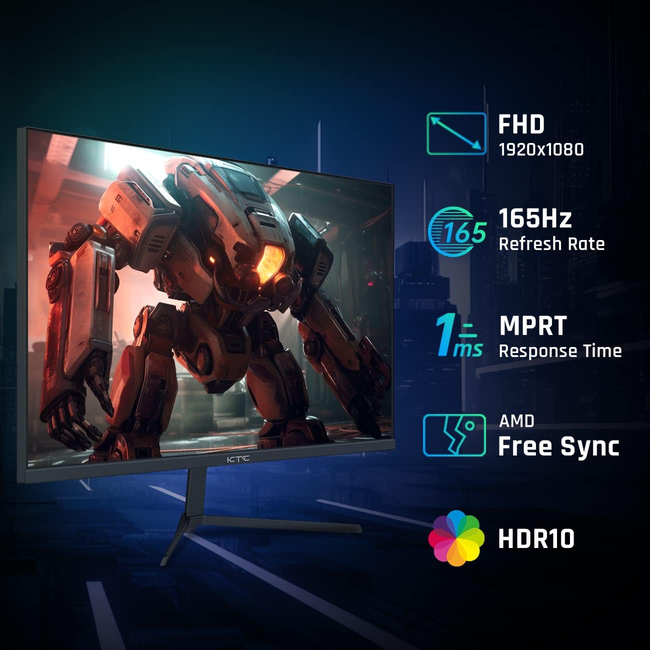 Monitor de Juegos KTC de 24 Pulgadas FHD 1080P IPS Rápido - Image 3