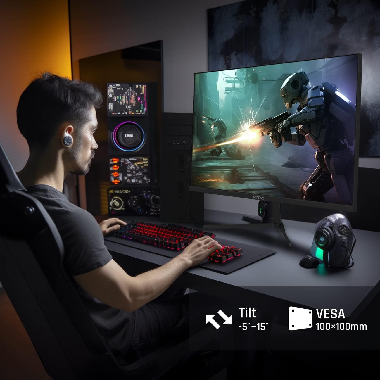 Monitor de Juegos KTC de 24 Pulgadas FHD 1080P IPS Rápido - Image 7