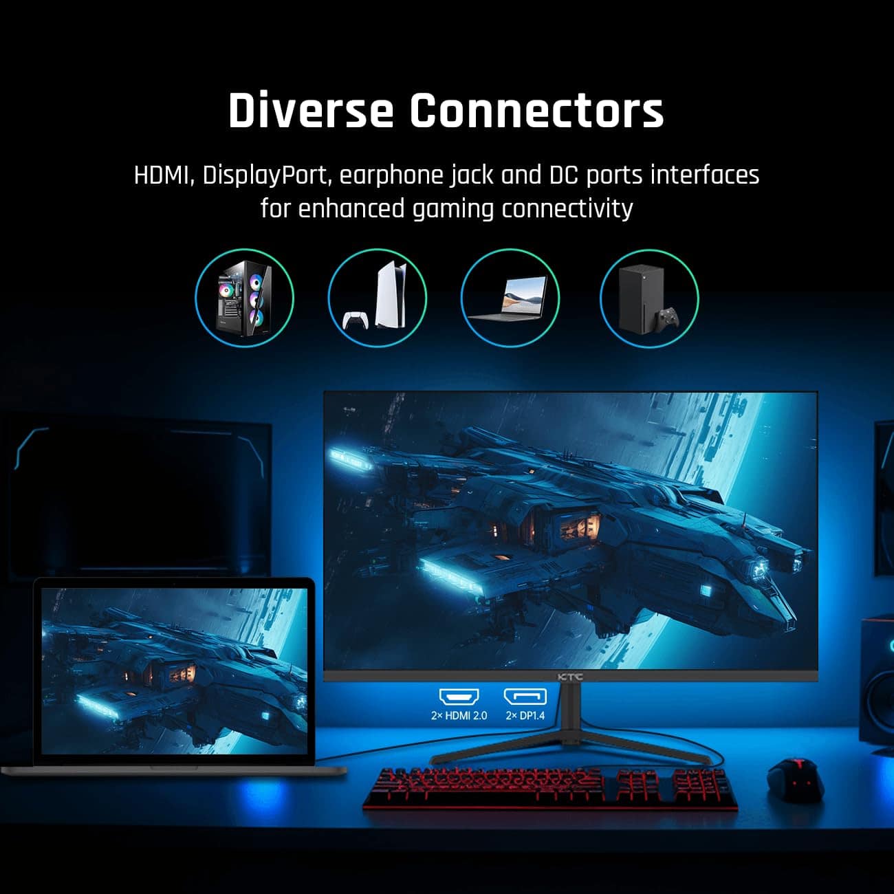 Monitor de Juegos KTC de 24 Pulgadas FHD 1080P IPS Rápido - Image 6