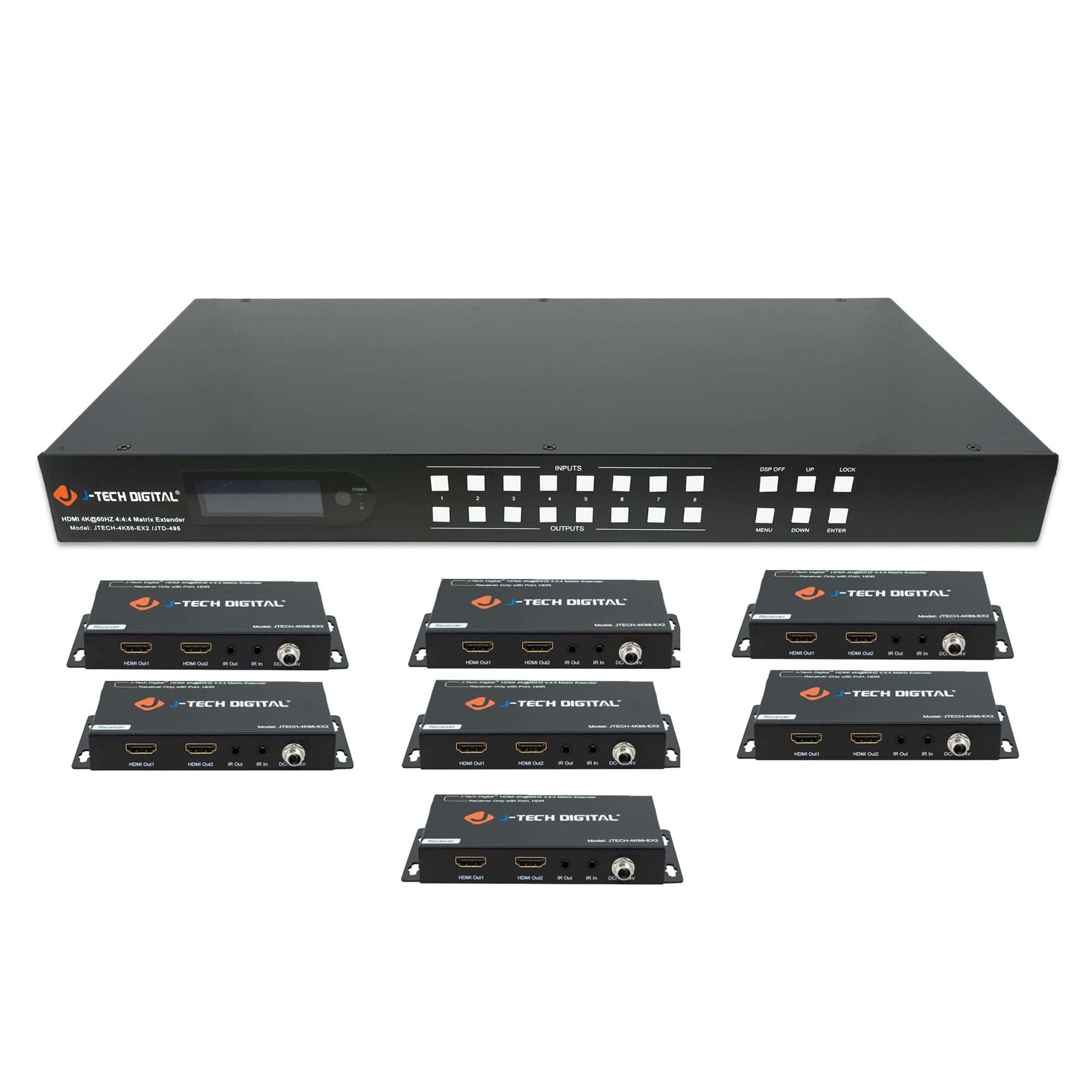J-Tech Digital 8x8 HDMI Matrix Switch Extender 4K 60Hz