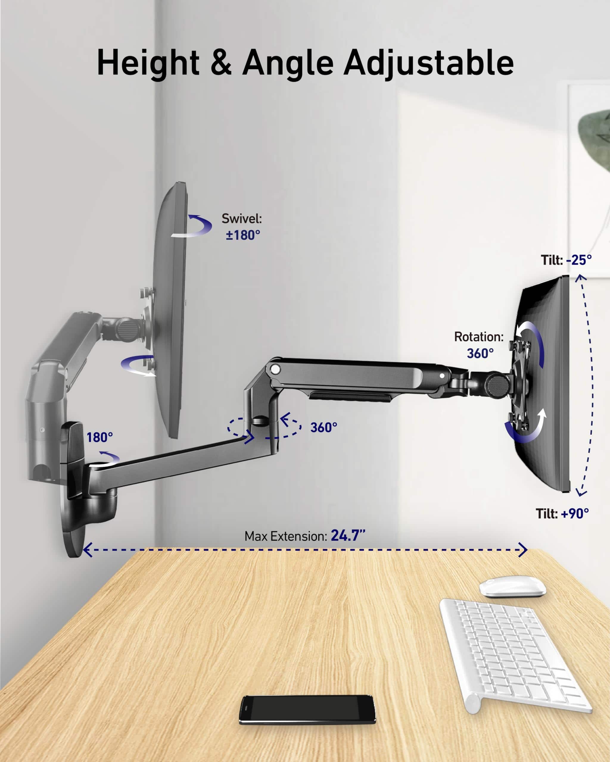 Soporte de Pared para Monitor Individual Ergounion para - Image 3