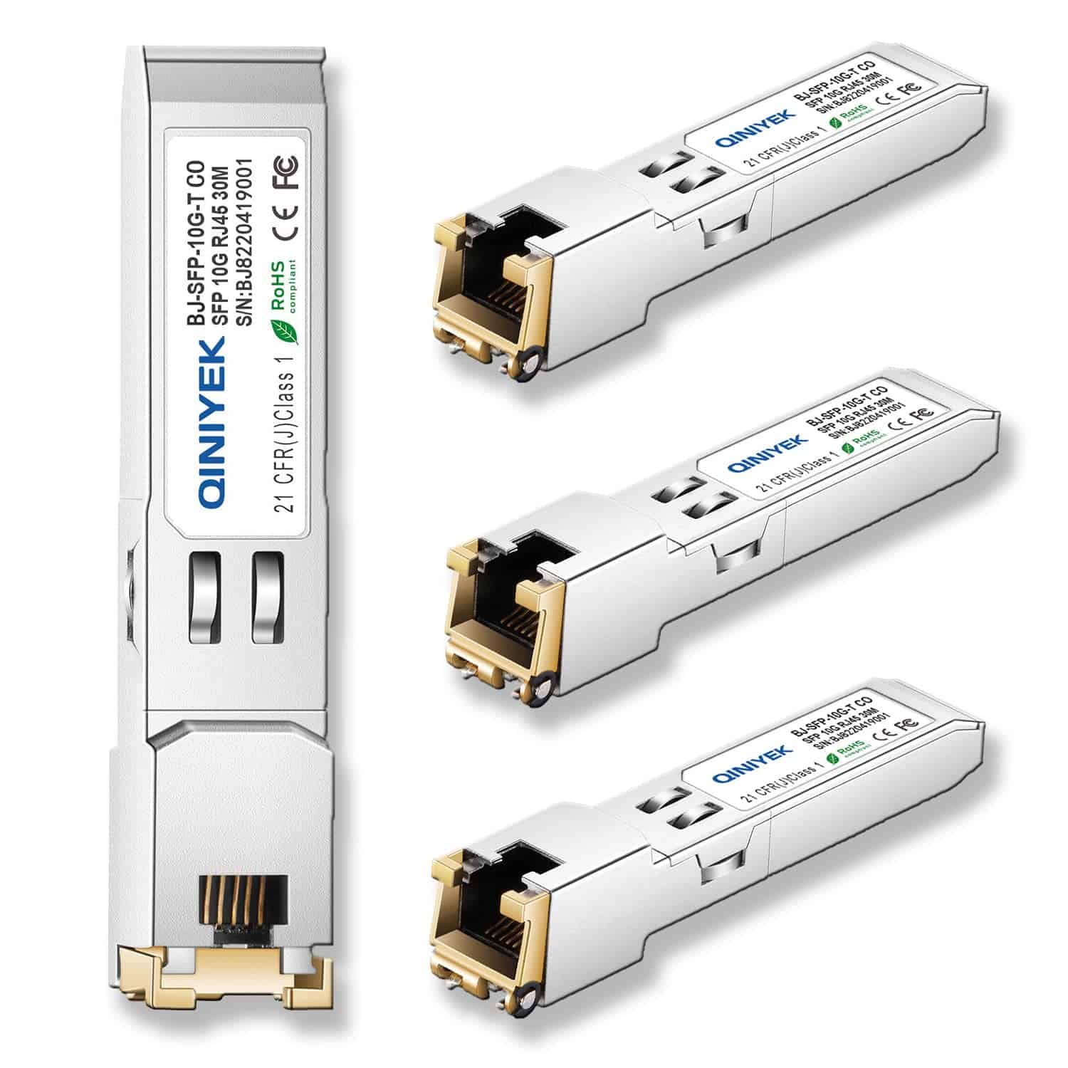 [Paquete de 4] Transceptor SFP+ a RJ45 1.25/2.5/5/10G,