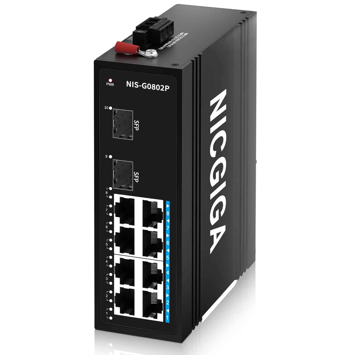 Conmutador Ethernet NICGIGA 8 Puertos PoE 2 SFP Uplink