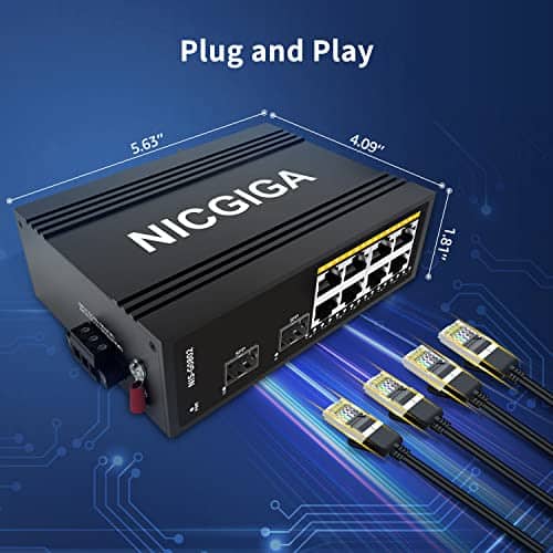 Switch Ethernet Industrial NICGIGA de 10 Puertos, con 8 - Image 4