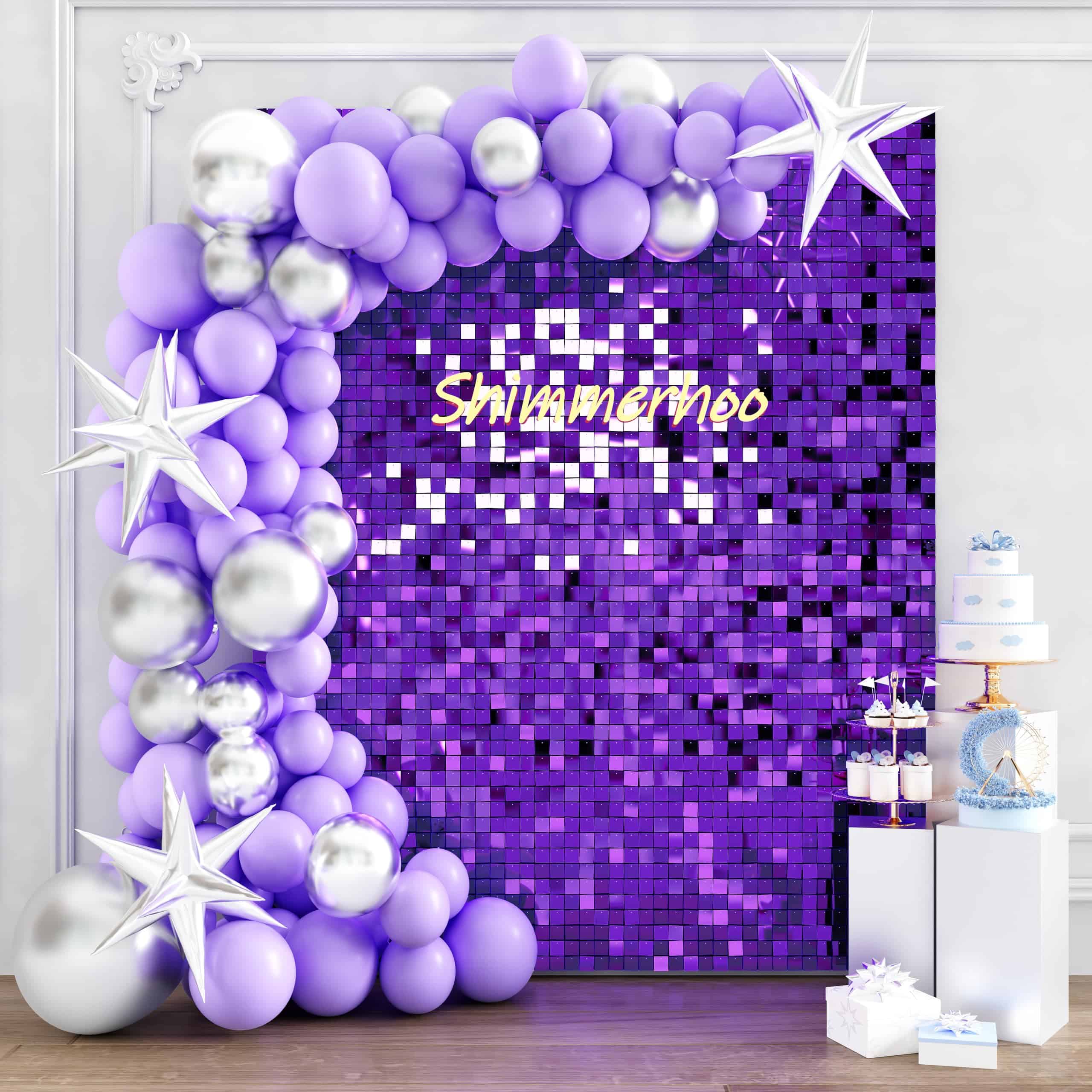 Panel de Decoración de Fondo Brillante - -Morado Joker