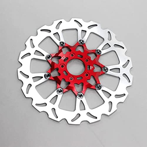 POWERJAMES Disco de Freno Delantero Rojo de 14.0" para