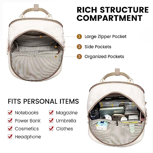 Mochila para Laptop LOVEVOOK de 17.3" con Puerto USB Beige - Imagen 5