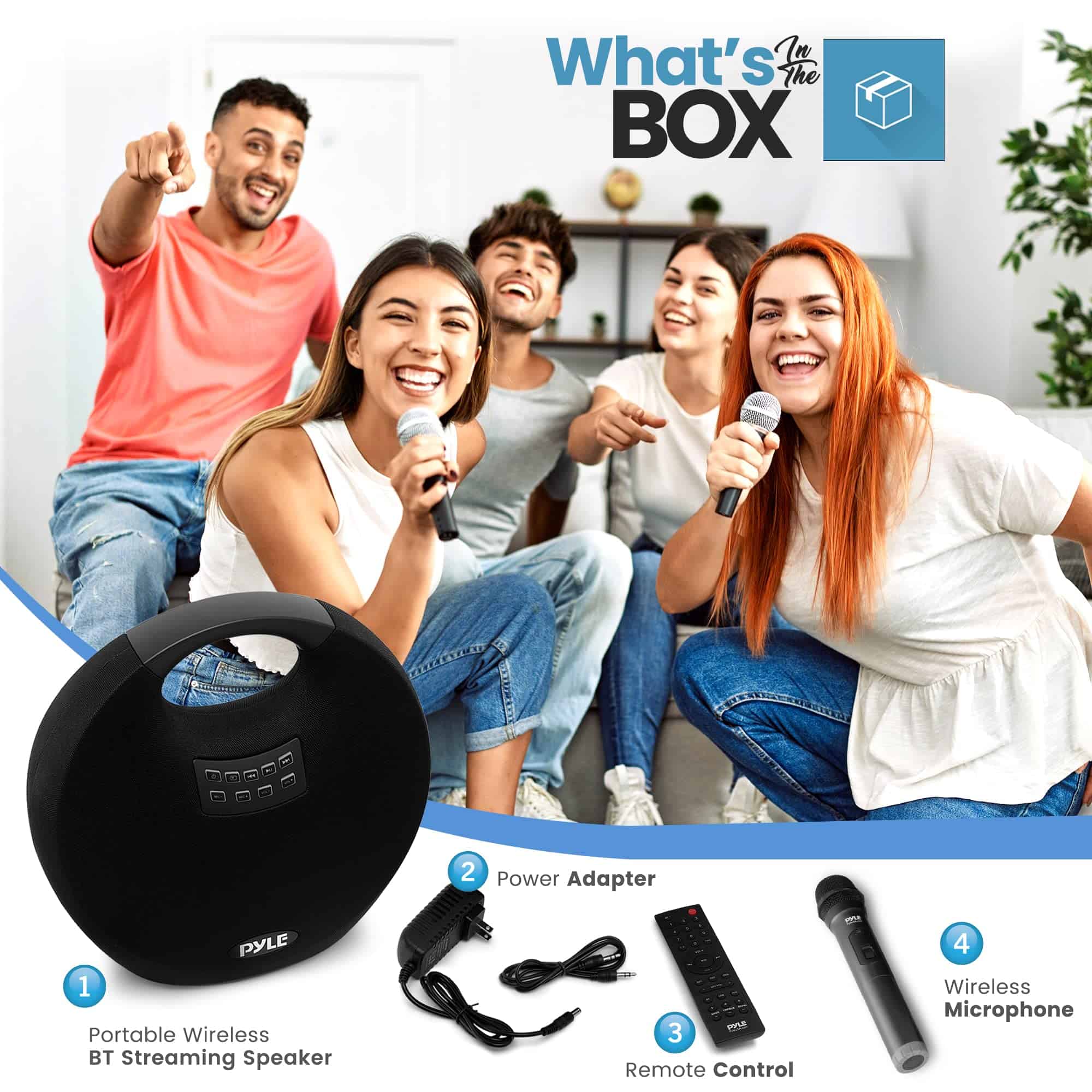 Altavoz Bluetooth portátil mini impermeable IPX4 de Pyle, - Image 4