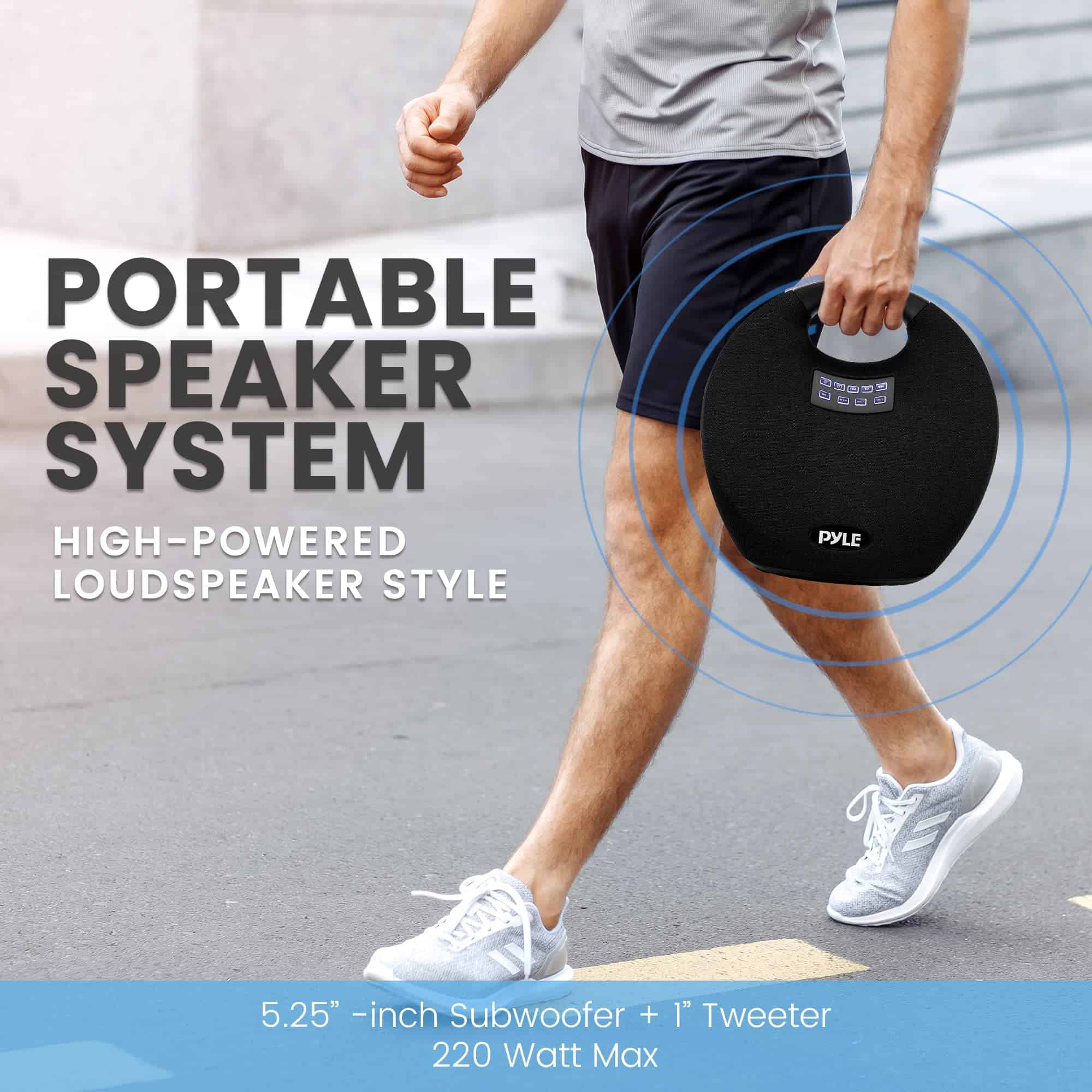 Altavoz Bluetooth portátil mini impermeable IPX4 de Pyle, - Image 7