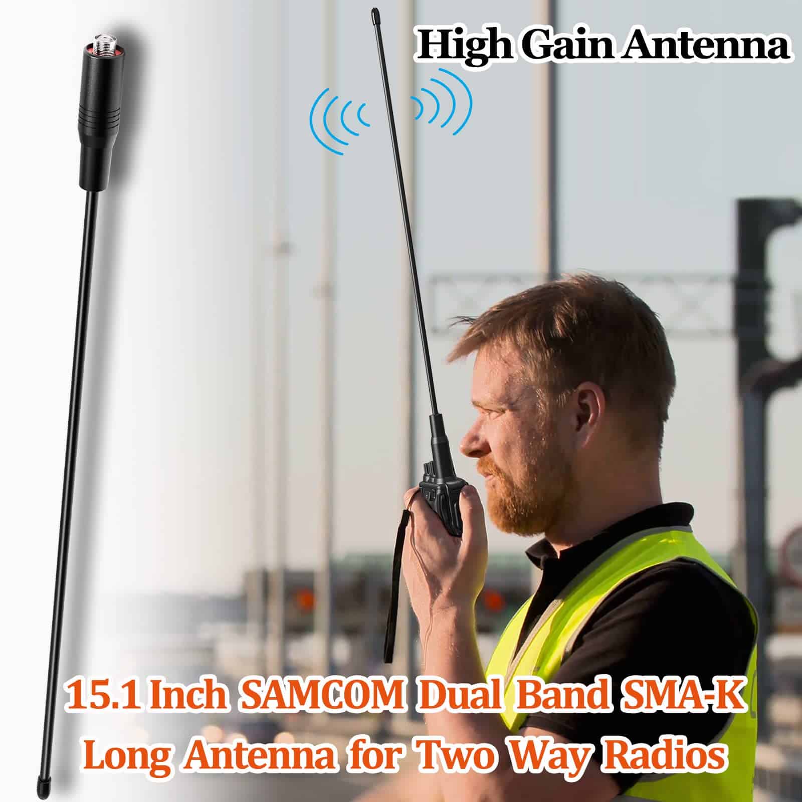 Antenas Largas SAMCOM de 15.1 Pulgadas para Radio de Dos - Image 3