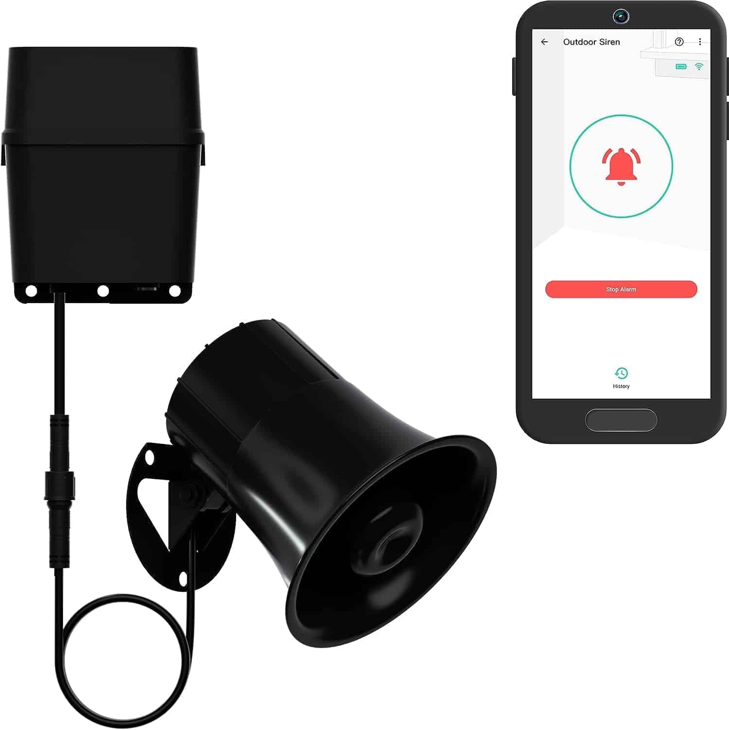 Controlador de Alarma Exterior 2, Sirena/Alarma/Controlador