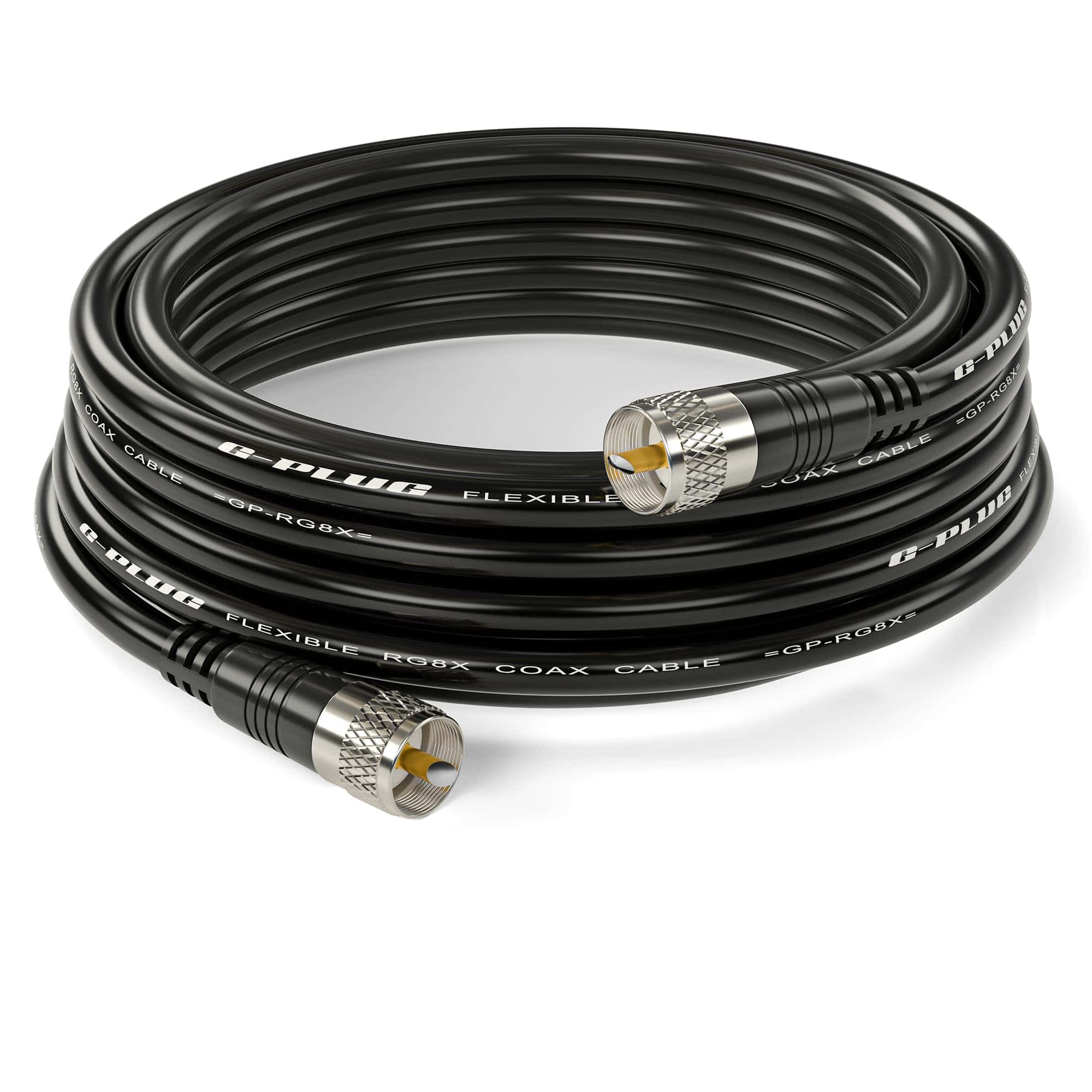 Cable Coaxial G-PLUG RG8X 50FT - 50 Ohm Coaxial de Baja