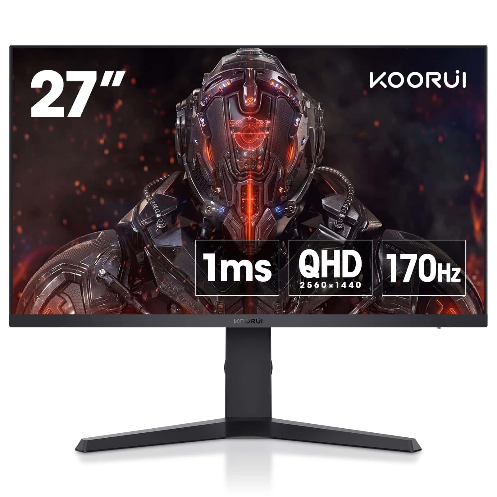 Monitor Gaming KOORUI 27" 2560x1440P 170Hz DP HDMI