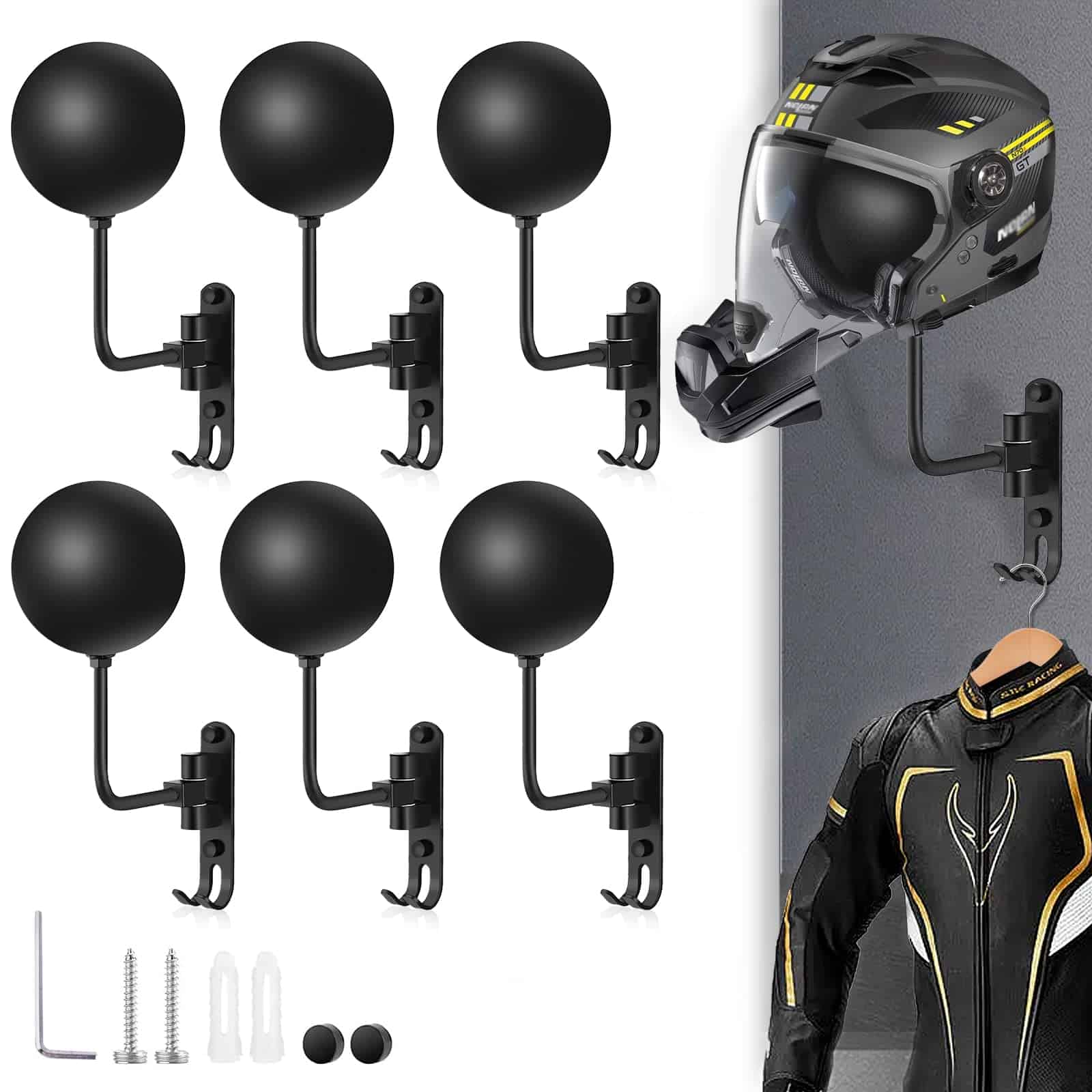 Soporte de Casco de Motocicleta de Montaje en Pared con