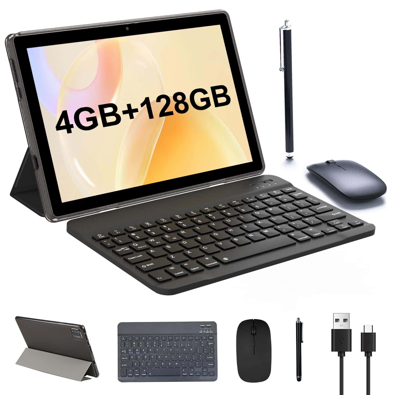 Tableta CUPEISI con Teclado, 10 Pulgadas 2 en 1 4GB