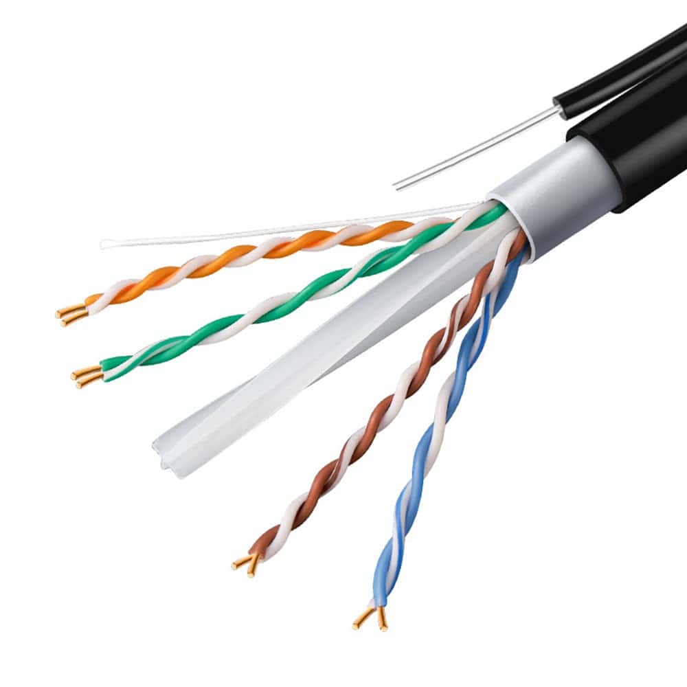 Cable Ethernet al aire libre Cat6 resistente al agua de 325