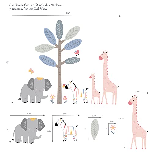 Calcomanías de Pared de Elefante/Cebra/Jirafa/Árbol Lambs & - Imagen 3