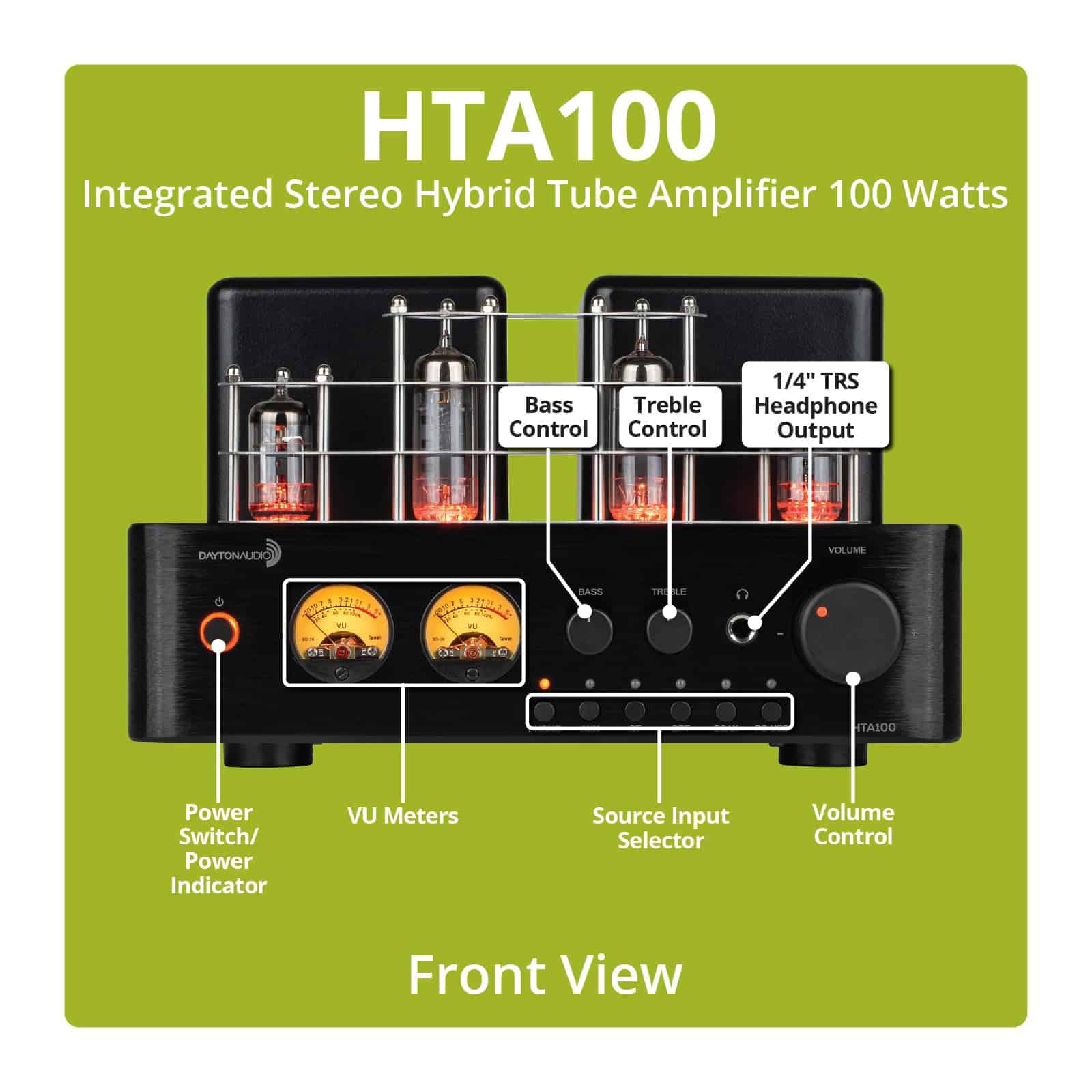 Amplificador estéreo híbrido de tubo integrado -100 Watts - Imagen 5