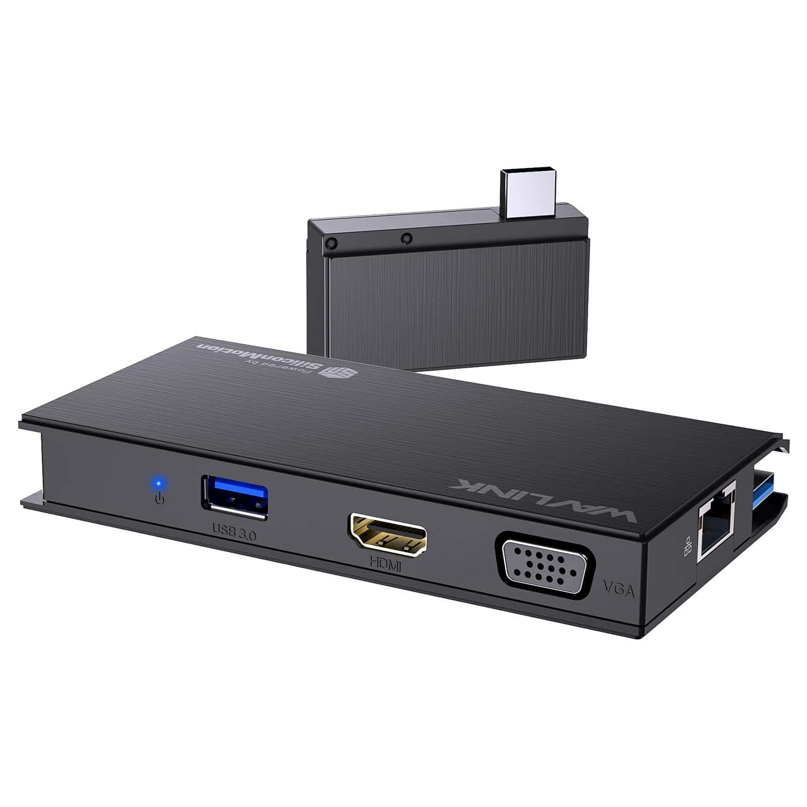 WAVLINK Universal Travel USB 3.0 Dock Dual Monitor HDMI+VGA