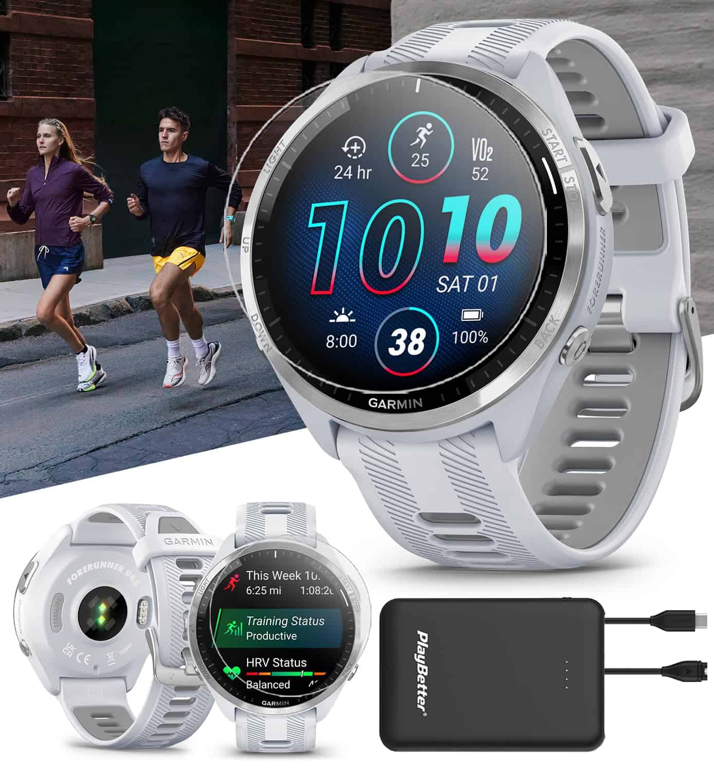 Garmin Forerunner 965 (blanco/gris) Reloj Deportivo Y De