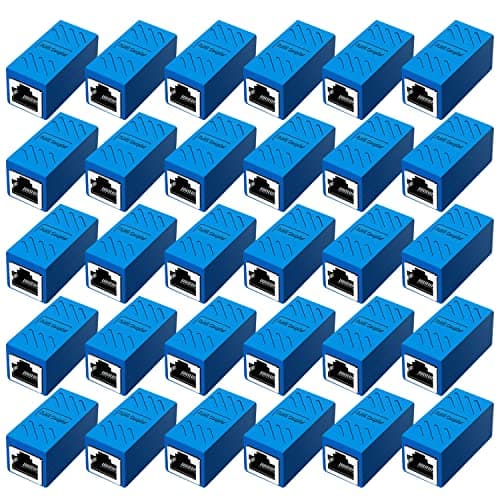 ZUZONG 30 PCS RJ45 Coupler, Conector de extensión Ethernet