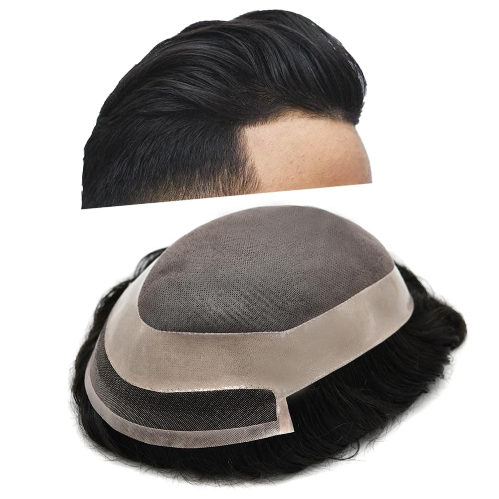Tupé de Pelo Curve para Hombres Sistema de Reemplazo de
