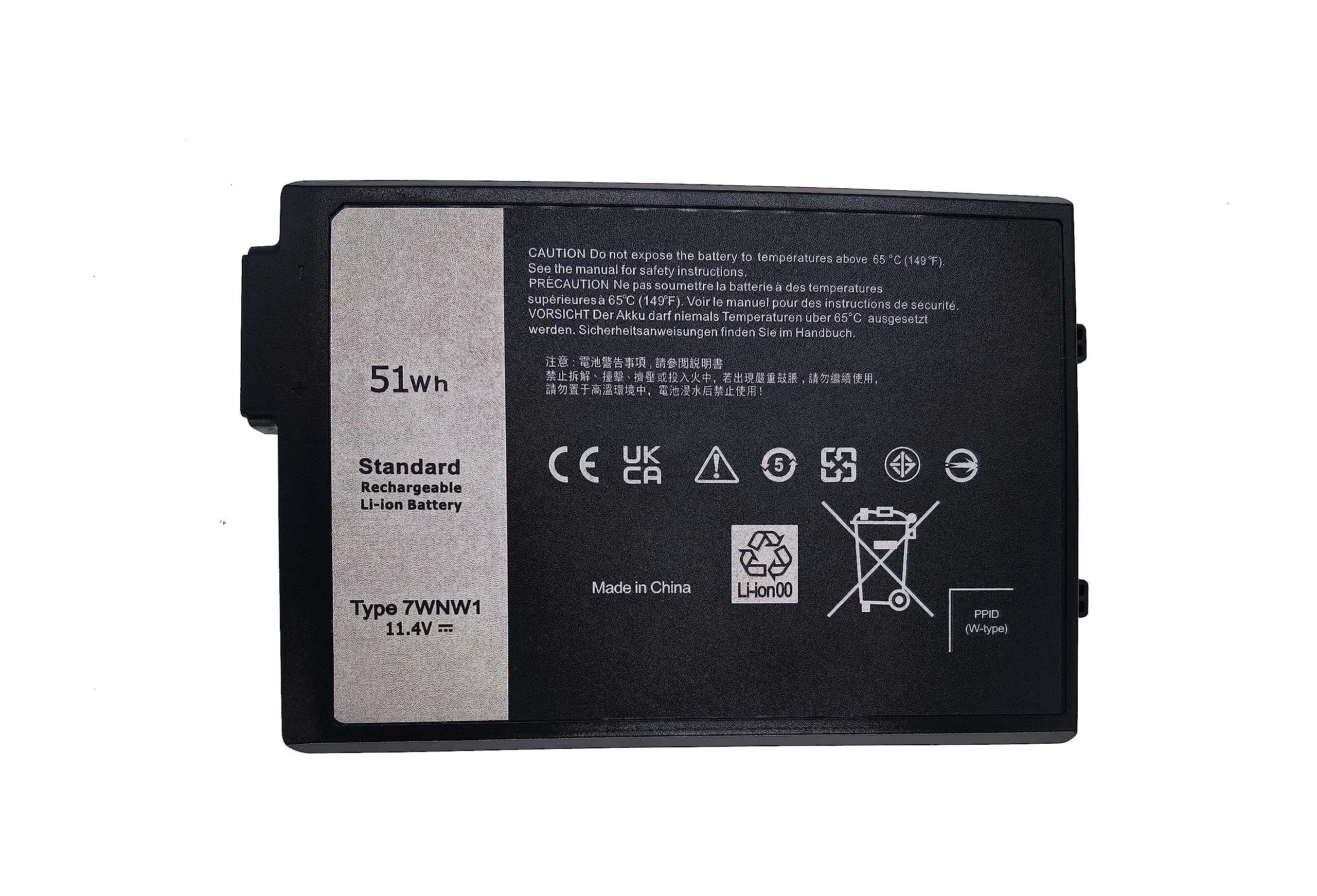 Batería de Repuesto para Laptop YXKC 7WNW1 Compatible con