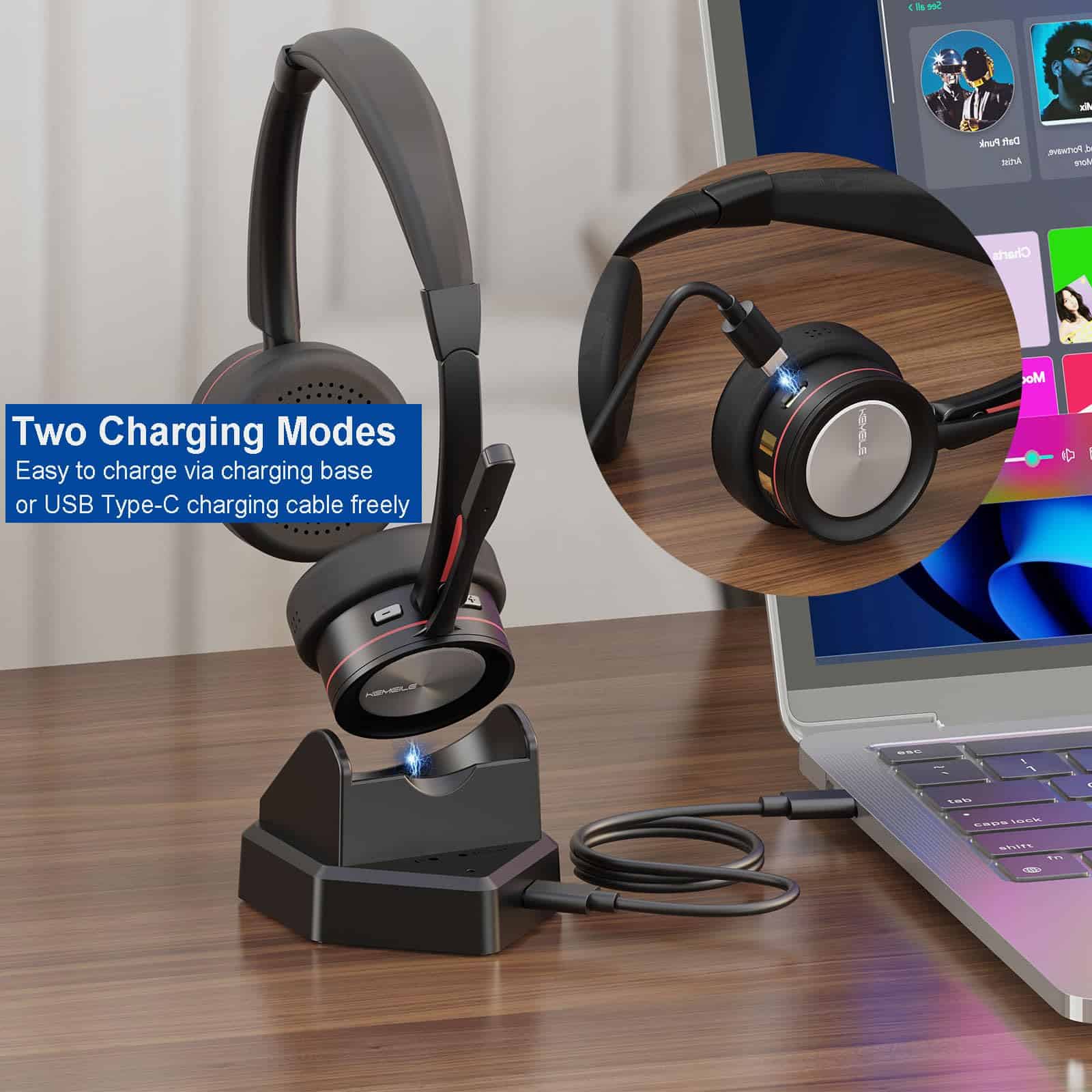 Auriculares inalámbricos Bluetooth KEMEILE con micrófono - Image 6