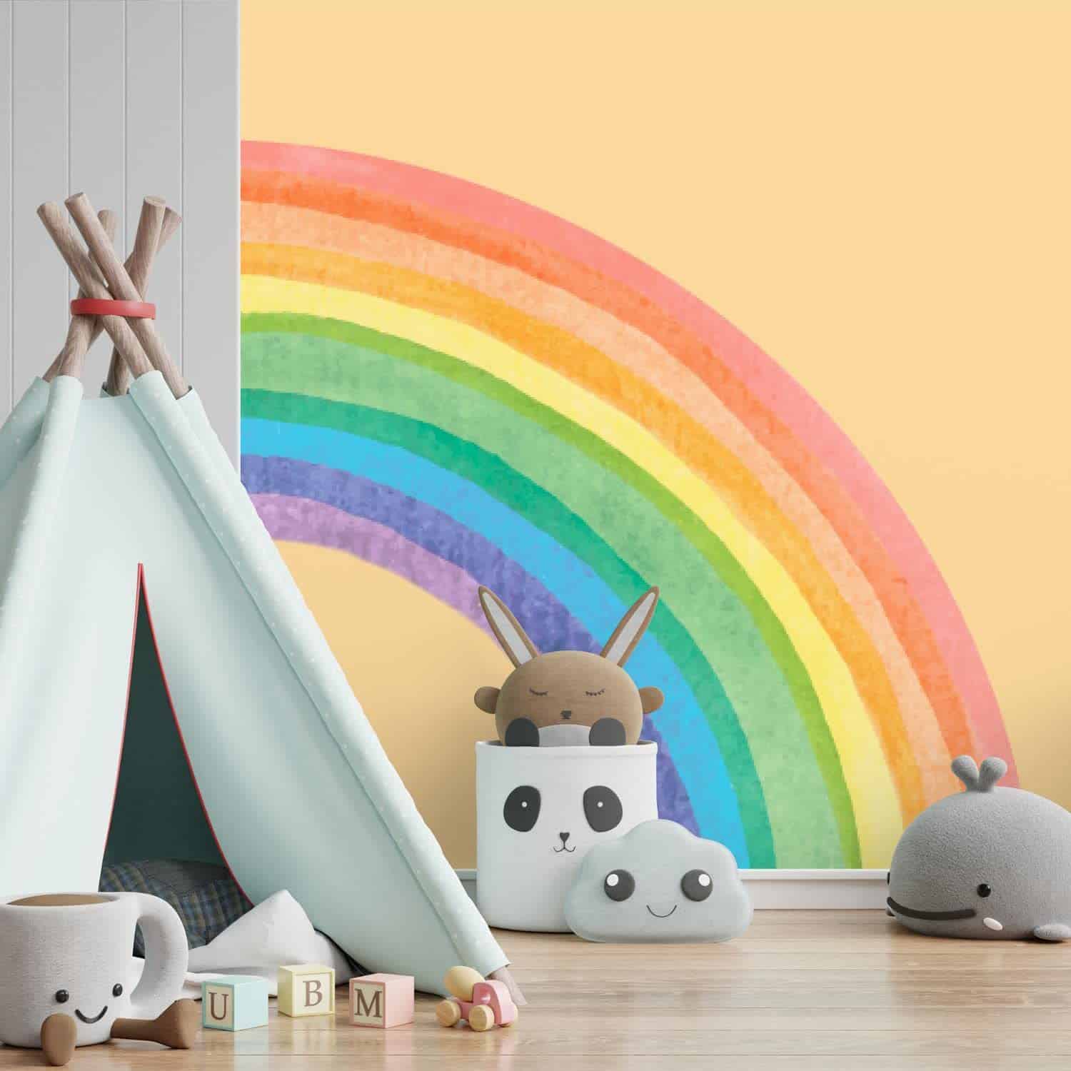 WALPLUS 65″ x 63″ Extra Large Half Rainbow Stickers para