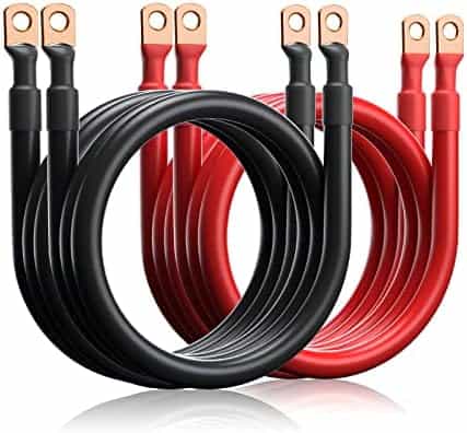 Cable de Batería Temank ‎de 10 Pies para Energía Solar Negro