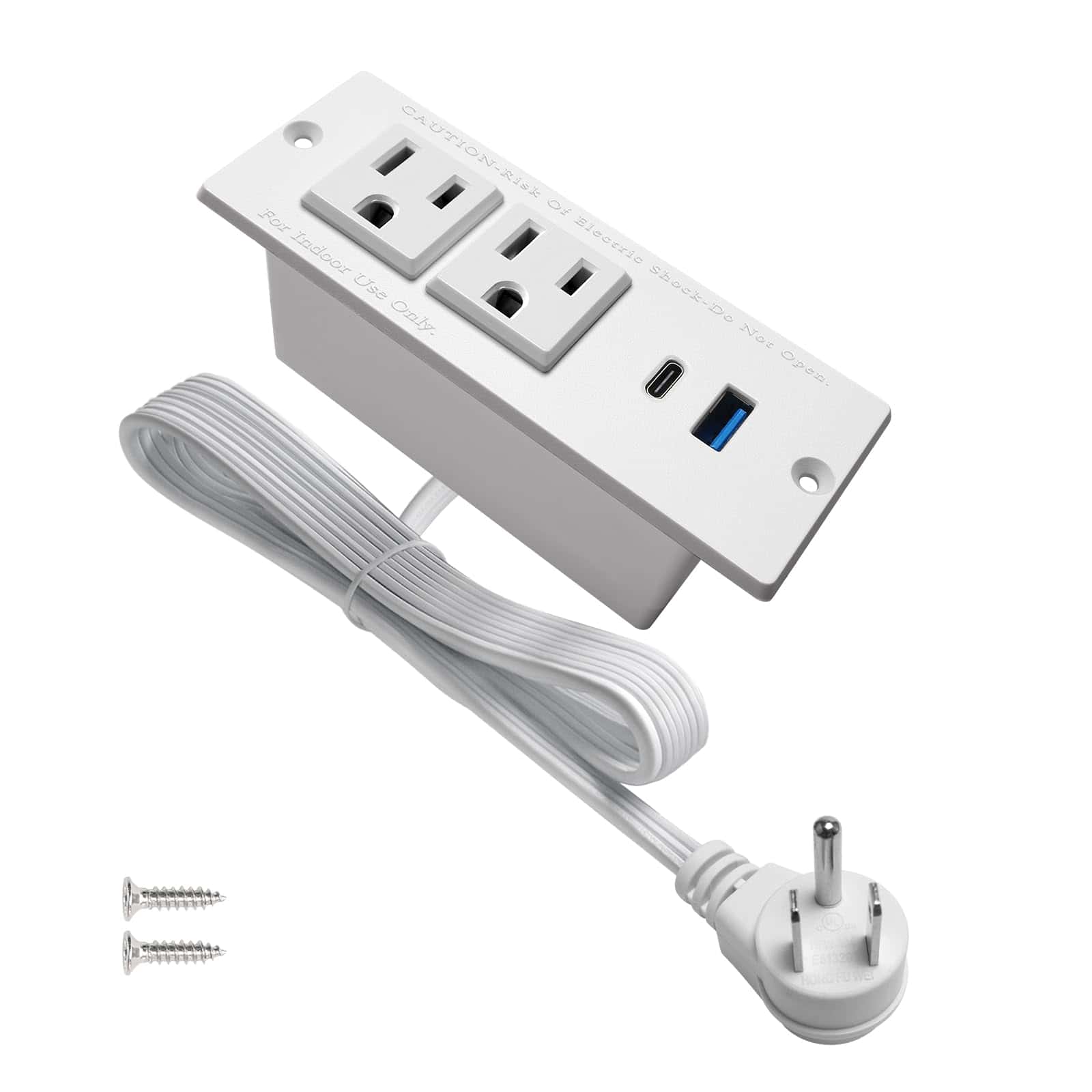 Tira de enchufe empotrable USB C de carga rápida Estación