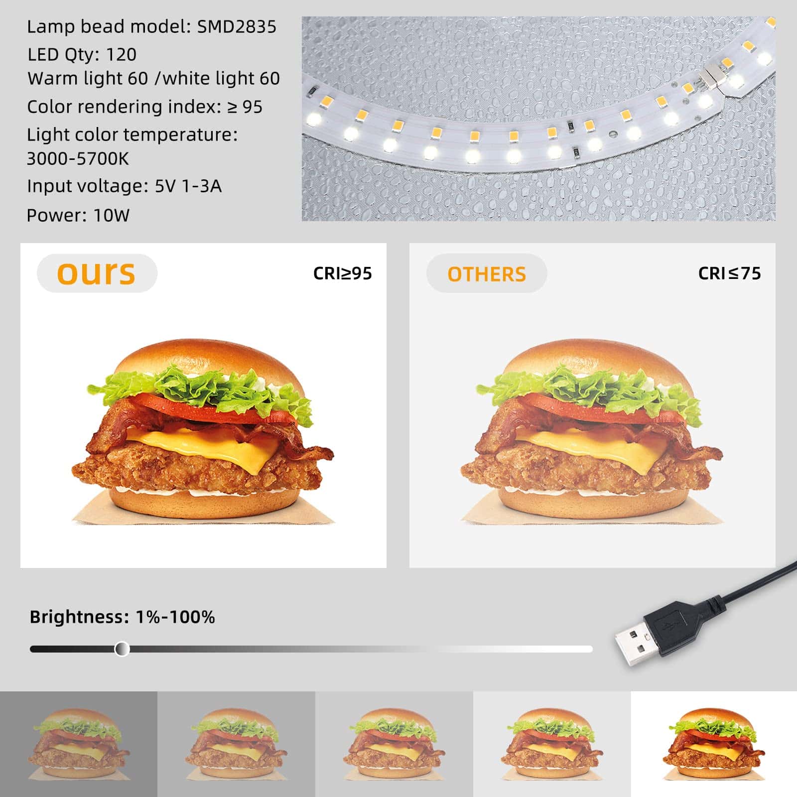 Caja De Luz Estudio LightDow 12''x12'' 120 Piezas LED -Negro - Image 4