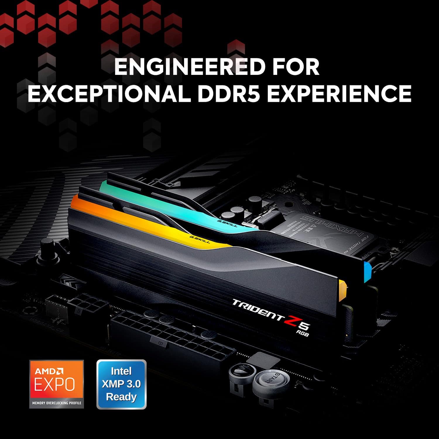 Alternative view of Memoria RAM DDR5 G.SKILL Trident Z5 RGB -Negro Mate