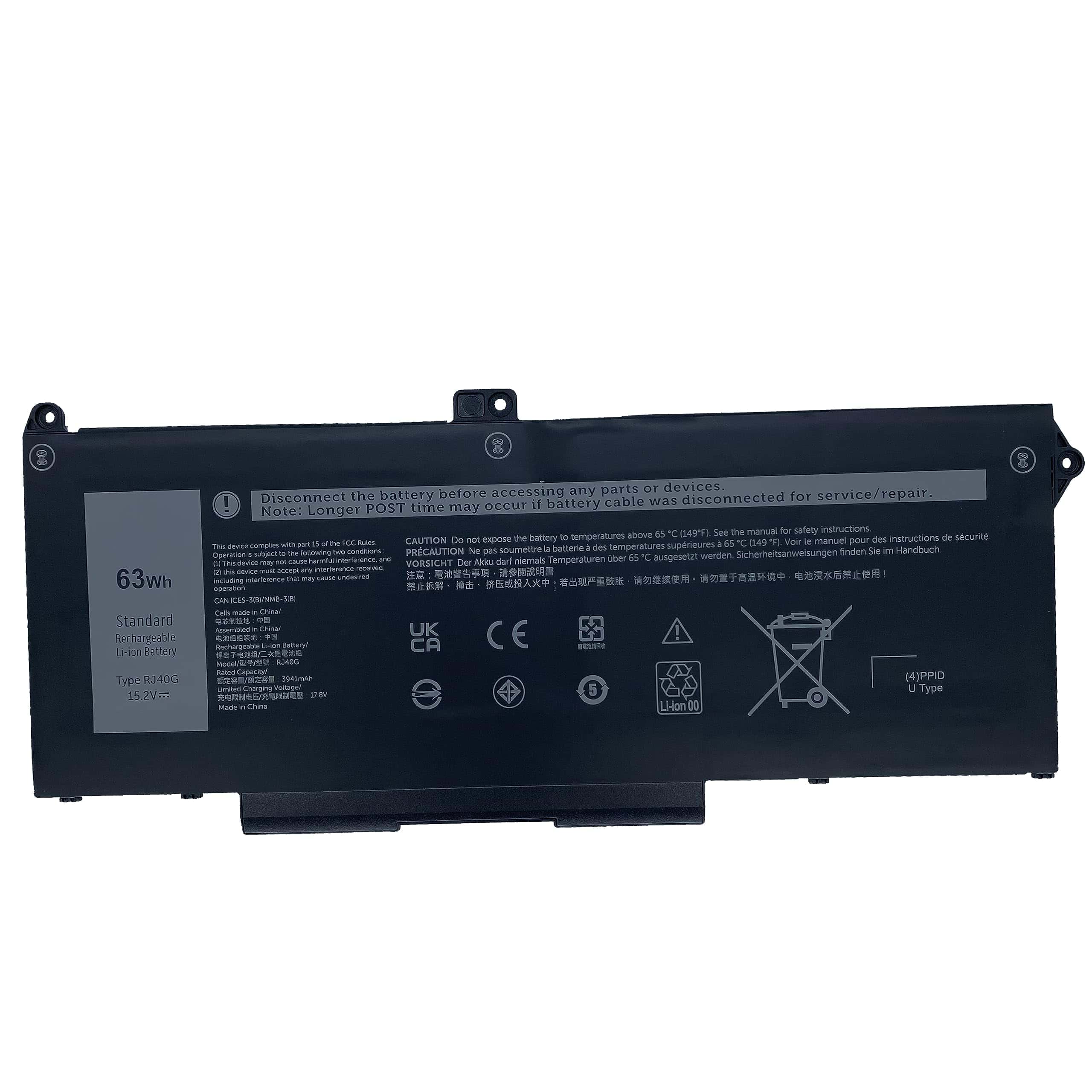 Batería de Repuesto para Laptop YXKC RJ40G Compatible con