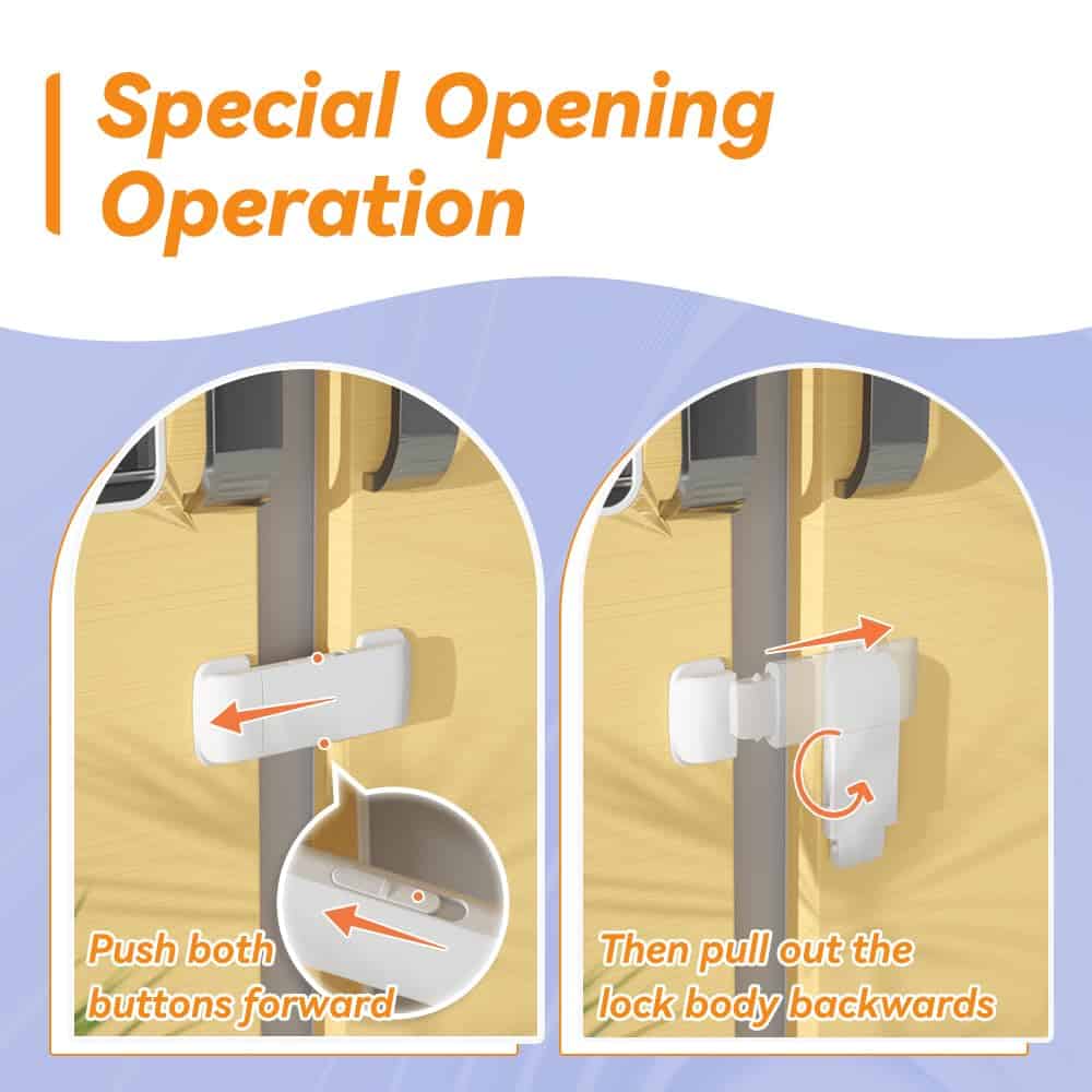 SAFELON 2 Pcs Candado de Seguridad para Puerta de Nevera - Image 4