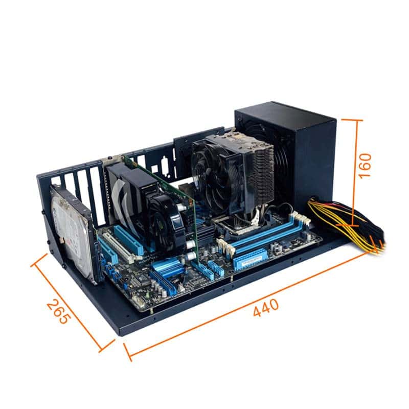 ALAMENGDA DIY Pc Test Bench, ATX Open Chassis Case Rack for - Image 6