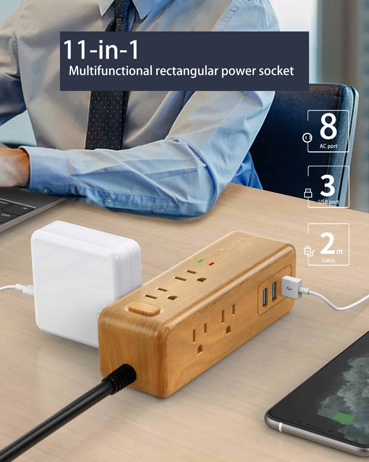 Regleta de Protección contra Sobretensiones de 8 Tomas con - Image 3