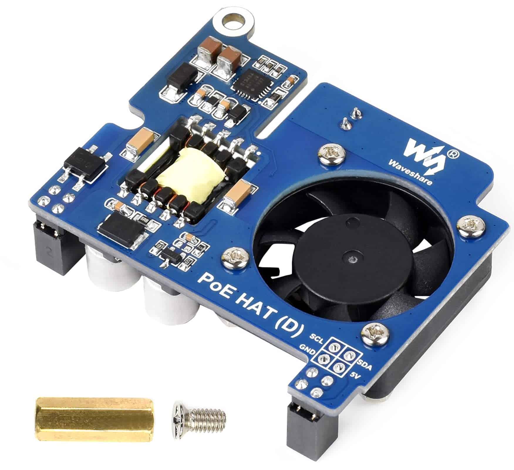 Módulo PoE WaveShare Placa para Raspberry Pi 4B 3B 5V 2.5A
