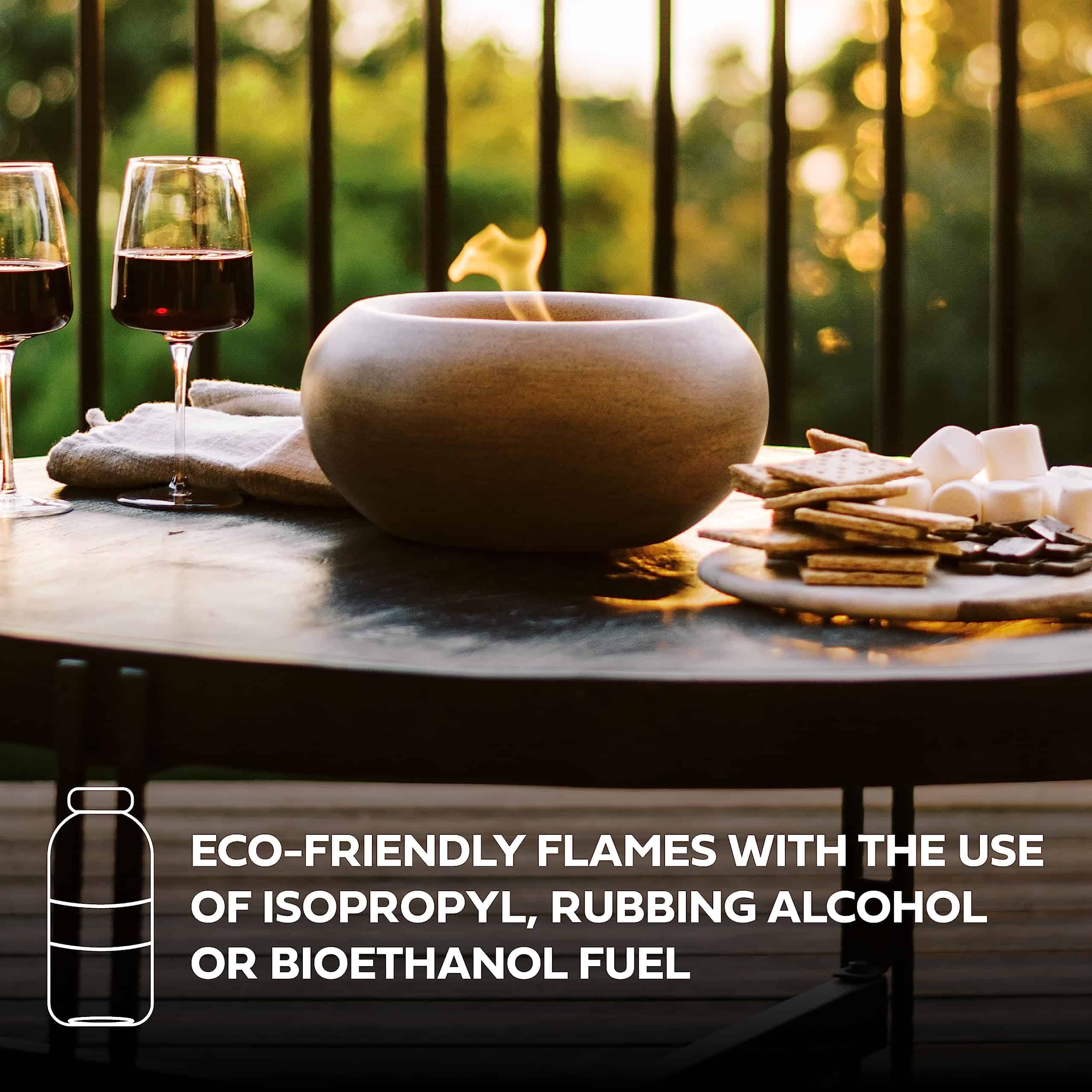 Mini Fogata Interior Hillside Decoracion Mesa Piedra Pulida – Lapson México, image size:2560x2560