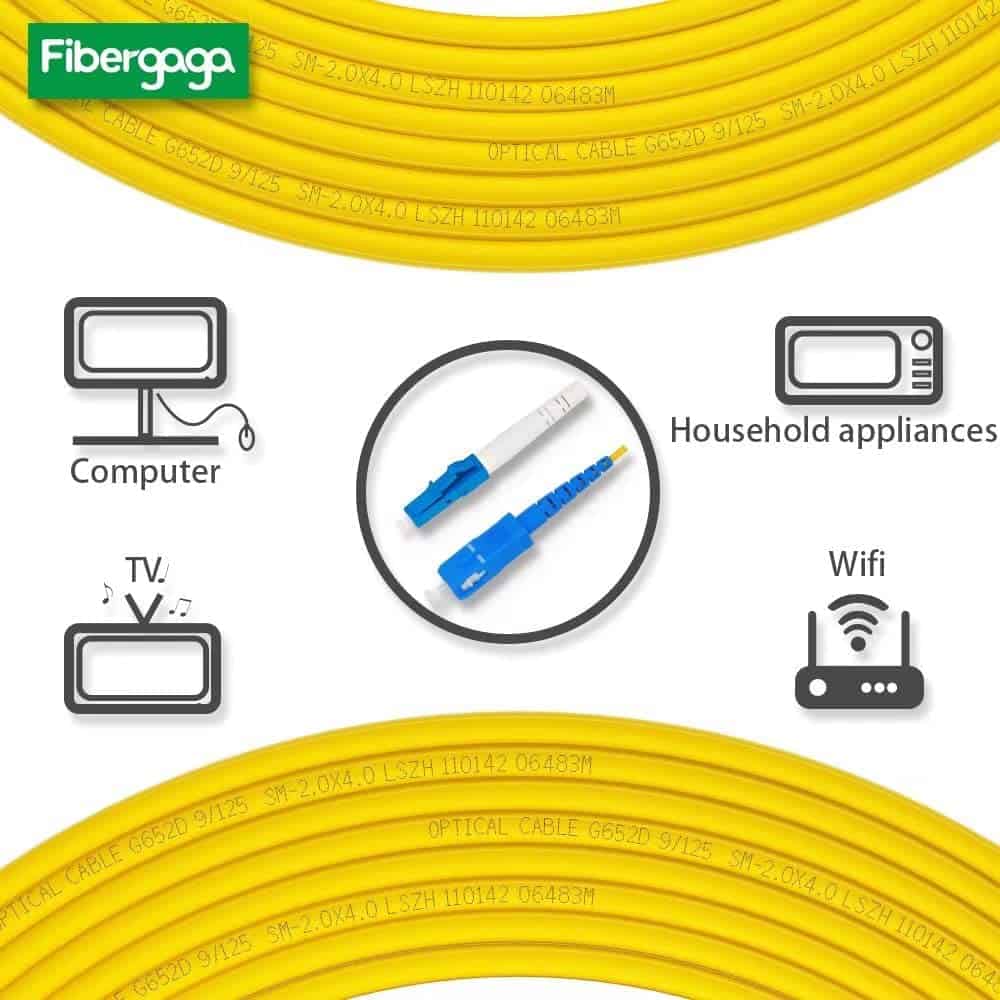 Alternative view of Fibergaga-0.5M(1.6ft) Cable de parche de fibra óptica SC a