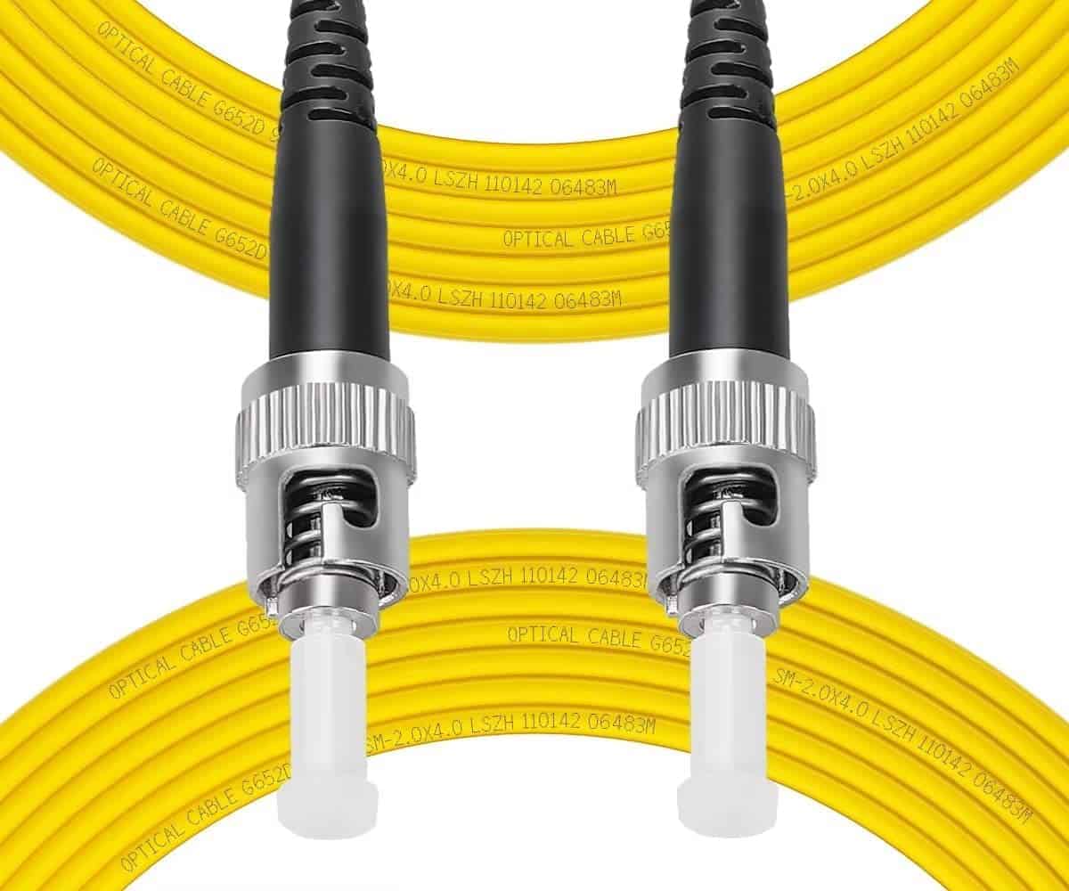 Fibergaga-2M(7ft) Cable de conexión de fibra óptica ST a ST
