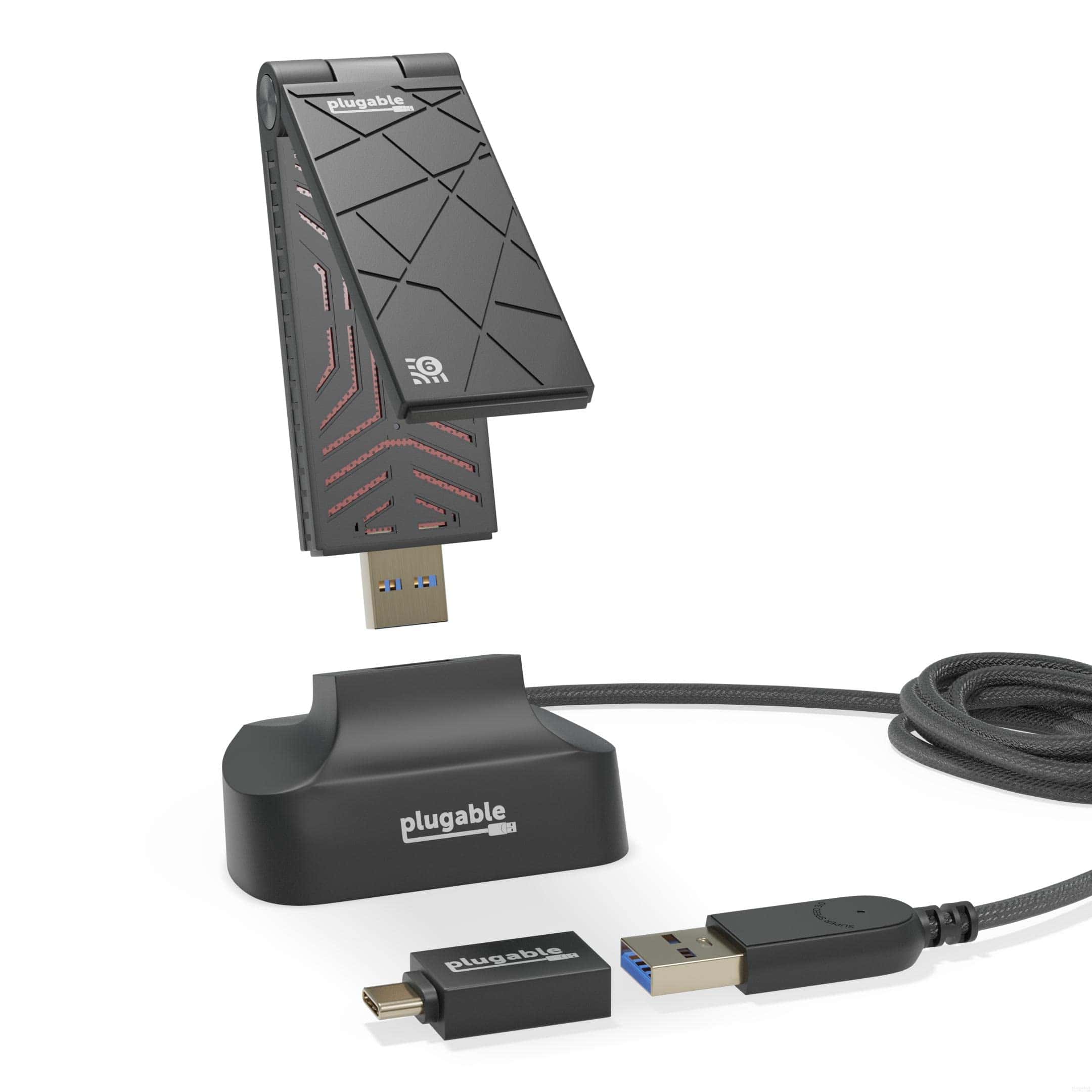 Adaptador WiFi 6 USB para PC de escritorio y laptops