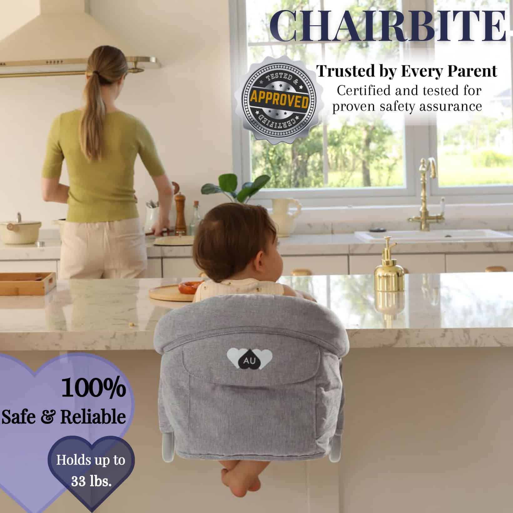 Silla alta portátil para bebé - Silla alta de viaje que se - Image 3