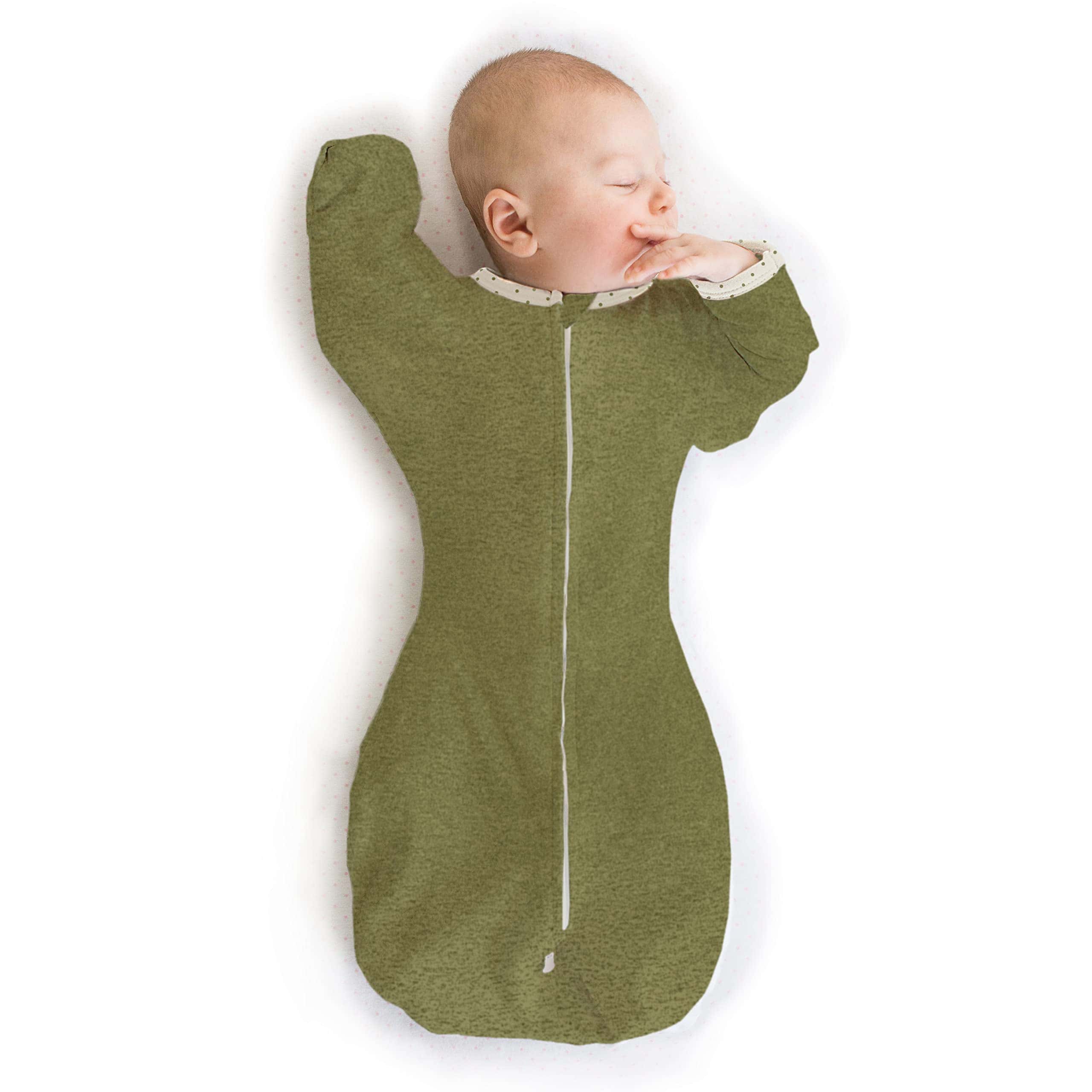 Saco de transición SwaddleDesigns, mangas 1/2 con puños de