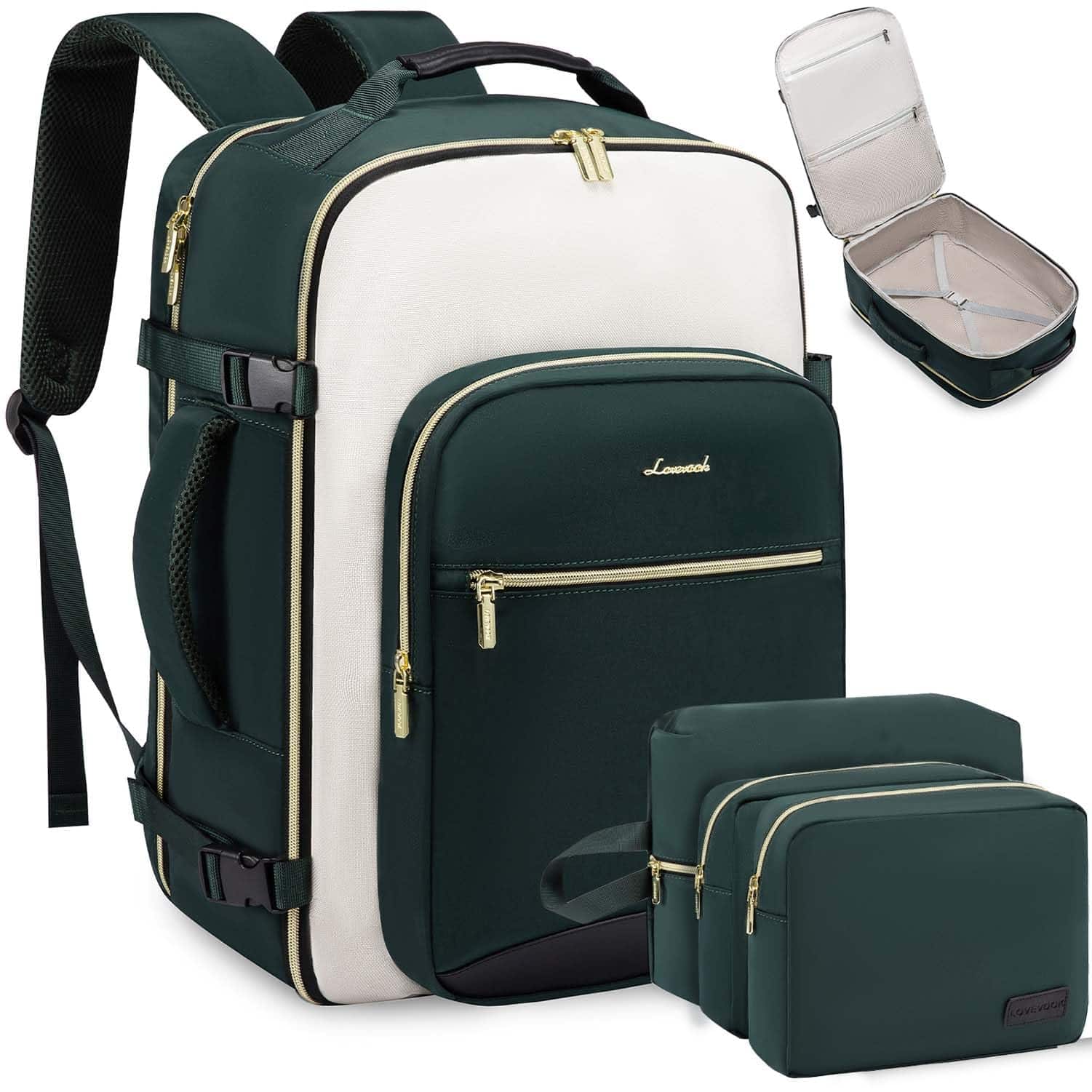 Mochila de Viaje LOVEVOOK 17'' 40L Resistente con 3 Bolsas